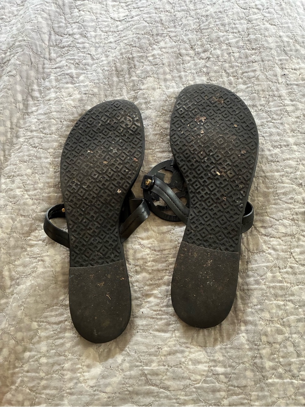 Tory Burch Black Miller Logo Sandals - Picture 5 of 5